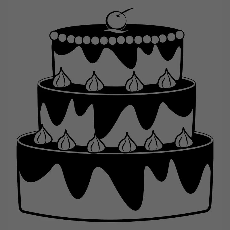 Birthday cake shadow image