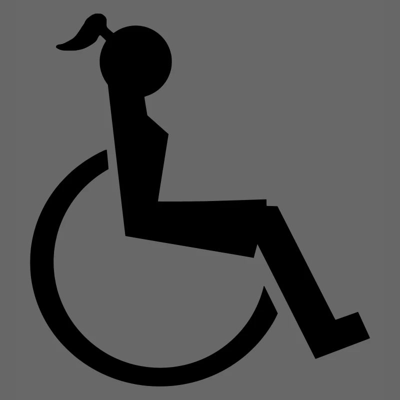 Logo der Dame oder des Mädchens im Rollstuhl. Bild*