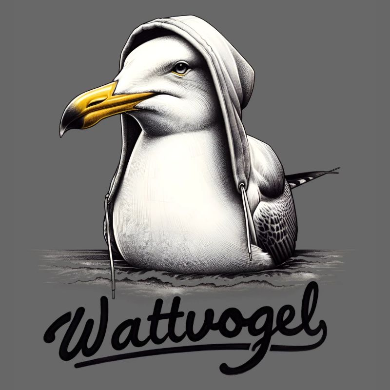 Wattvogel Coole Möwe mit Kapuze
