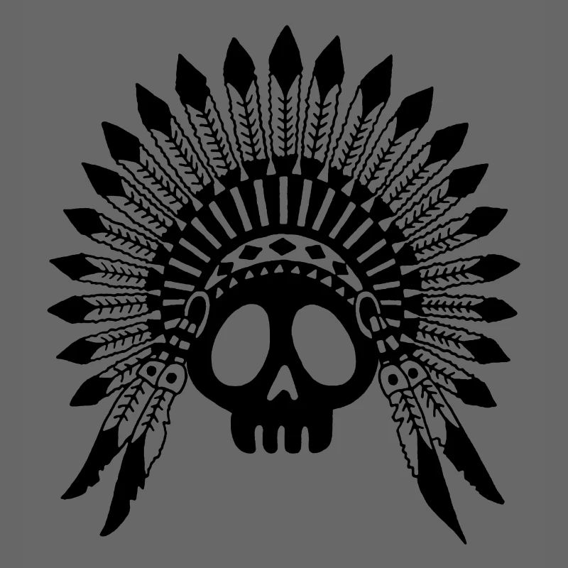 Schwarzer Indianerhäuptling Schädel