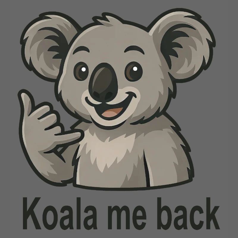 Mignon koala appel téléphonique koala disant