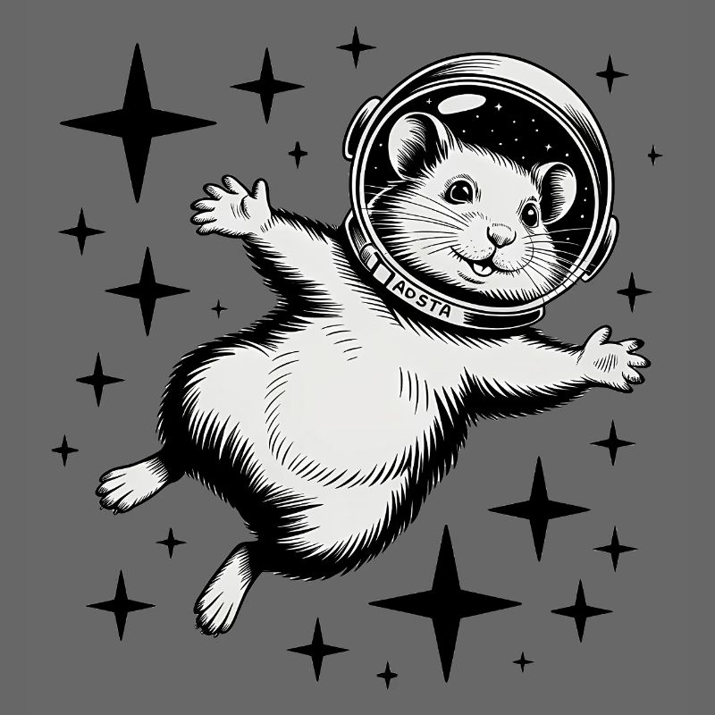 Hamster dans l'espace - Logo Cool Astonomy
