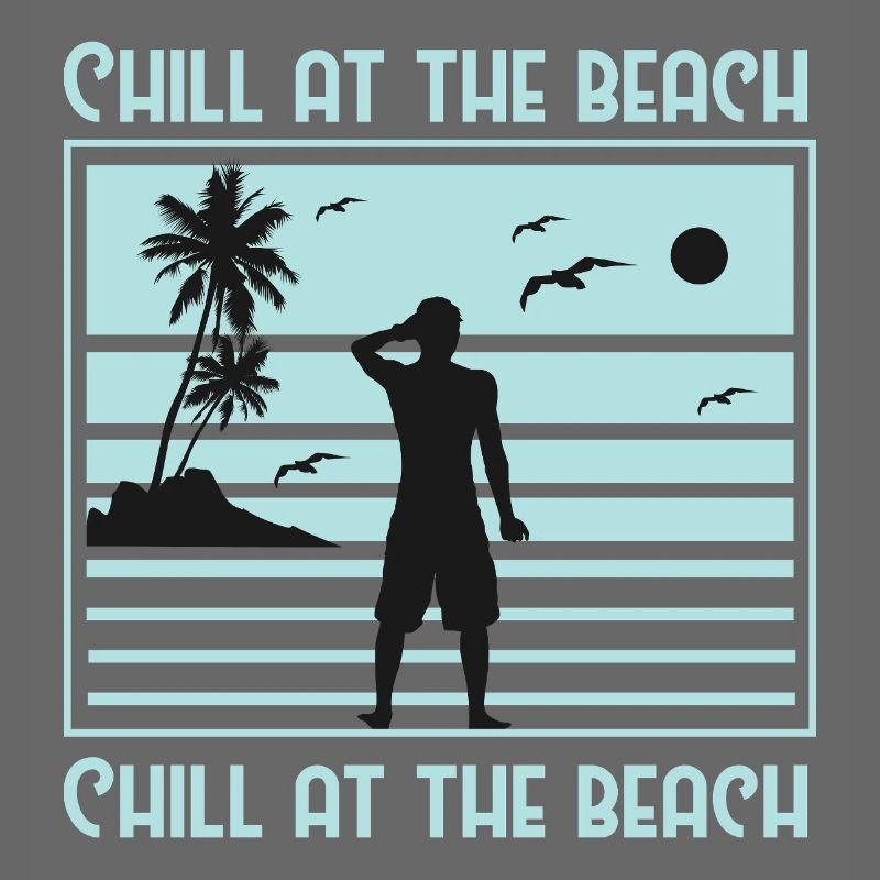Conception de silhouette de plage décontractée