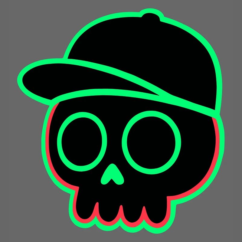 Neon Schädel Cap