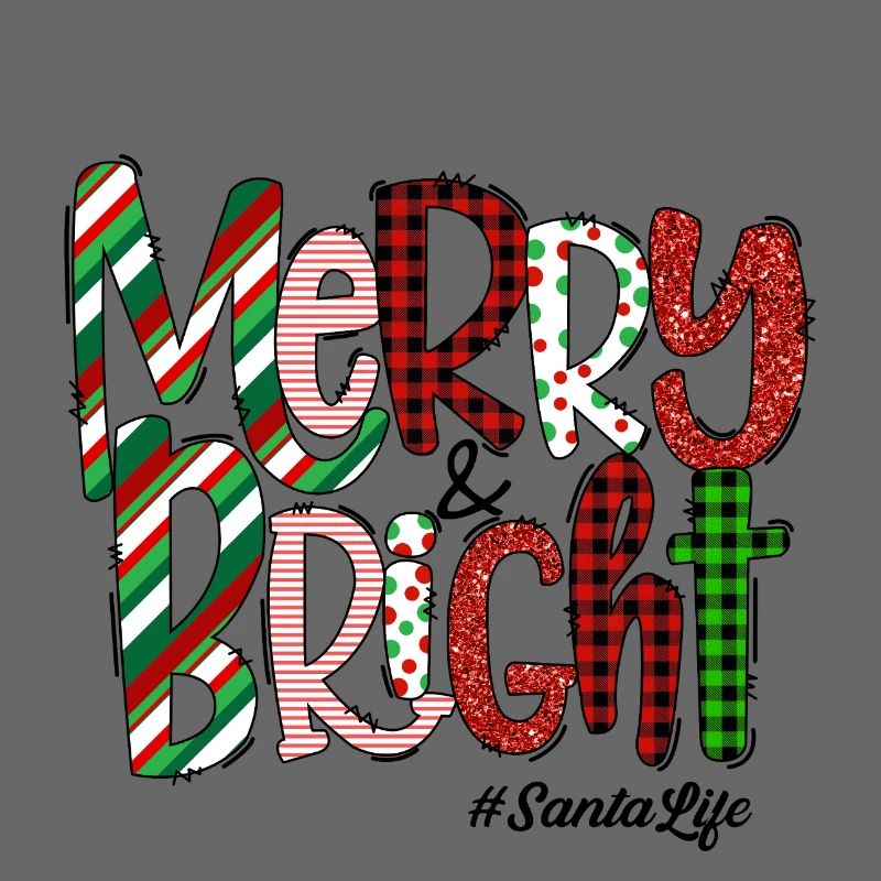 Merry Bright Festive Plaid Pattern