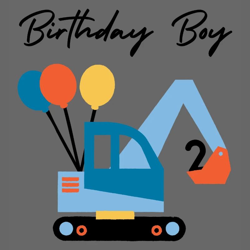 Bagger mit Ballons