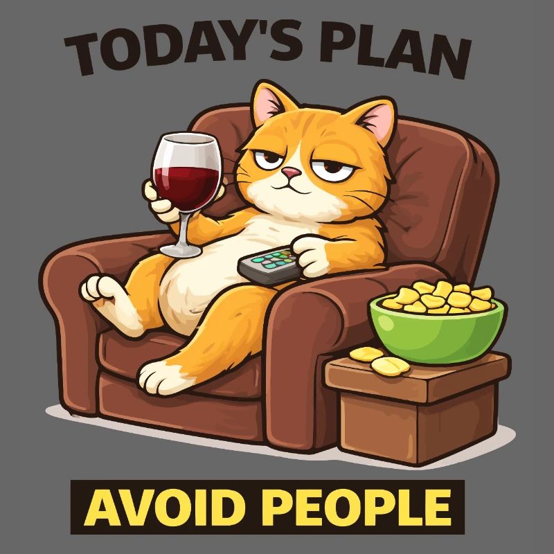 Today's Plan Avoid People Cat