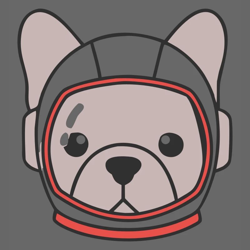 Frenchie Astronaut Helm Space