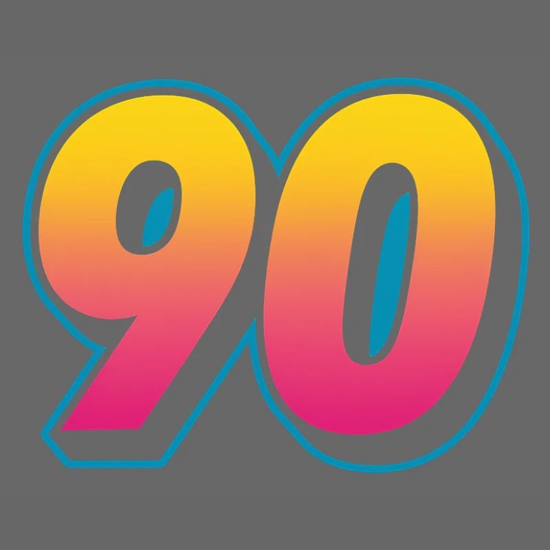 90er Gradient Jubeldesign