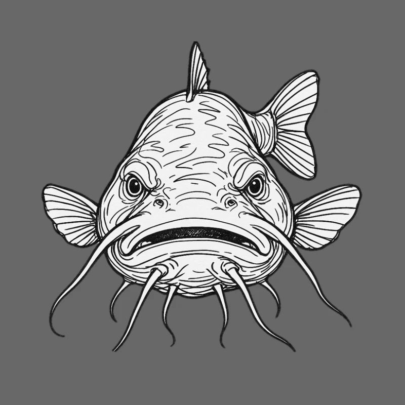 Lugubre poisson-chat expression de poisson Brombachsee