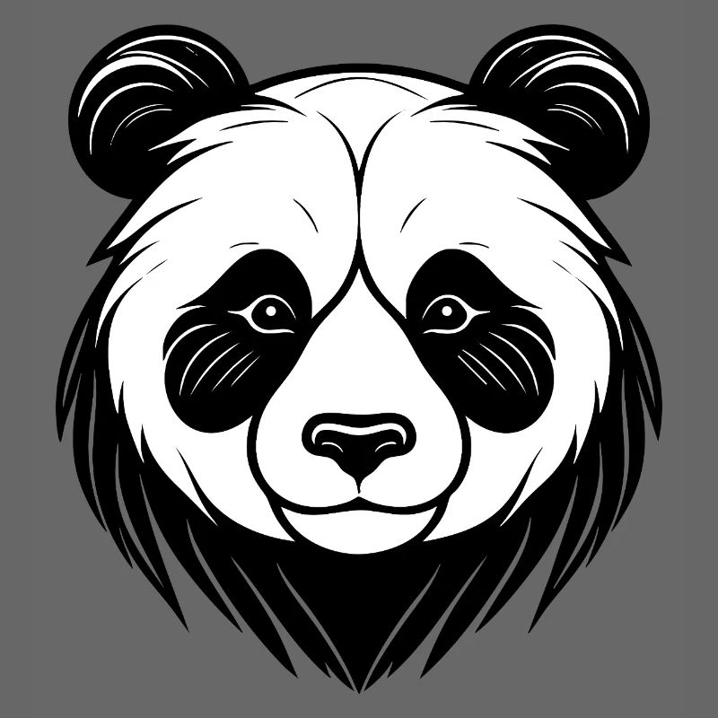 Panda Gesicht Kunstdesign