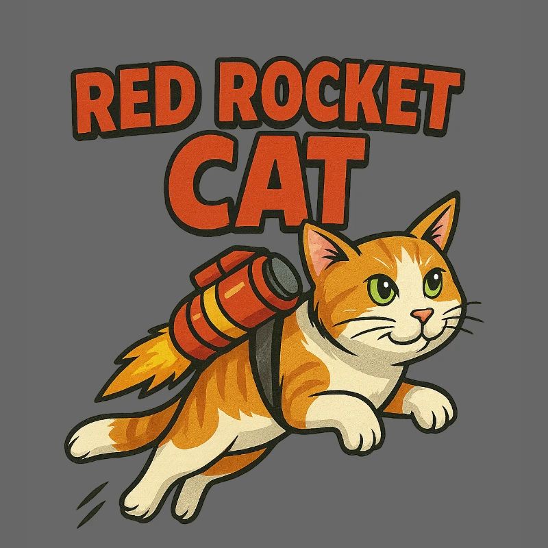 red rocket cat Logo