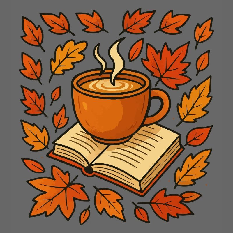 Herbstlese: Kaffee & Buch