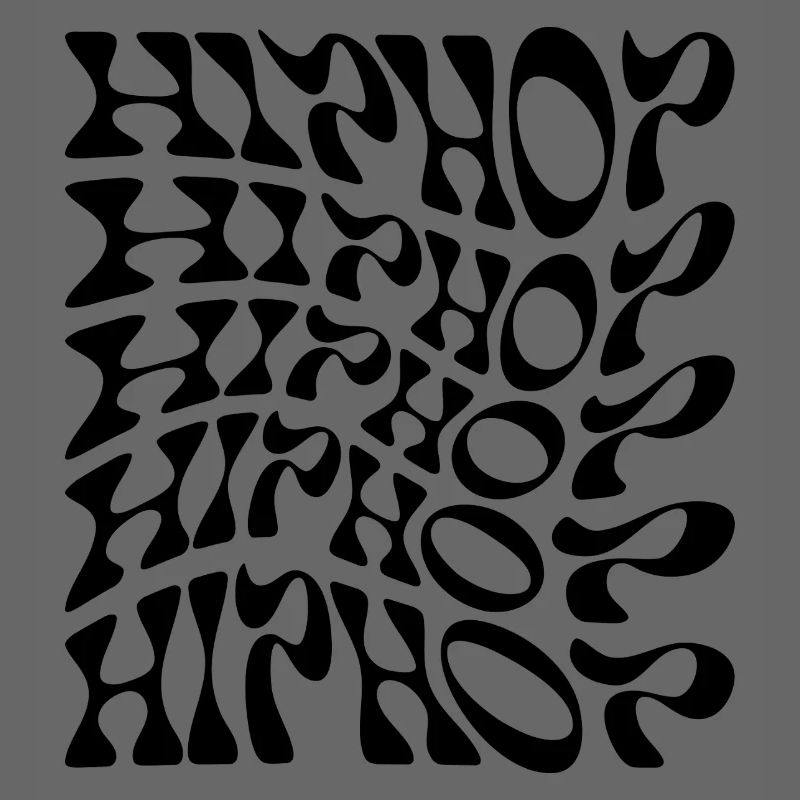 Hip Hop liquid wavy logo pattern