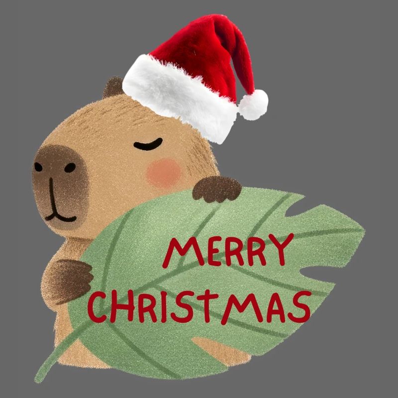 Ours de Noël avec salutation de feuille