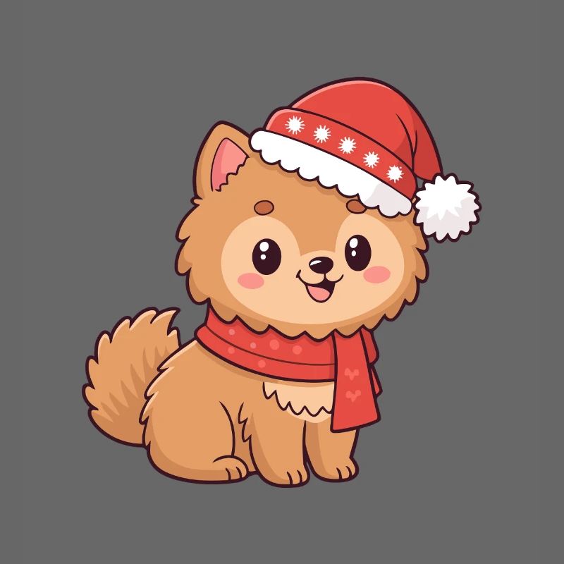 Chiot Noël Bonnet Écharpe