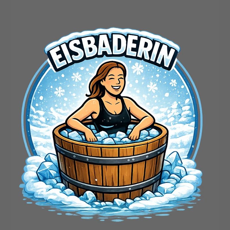 Eisbaderin im Eisbad