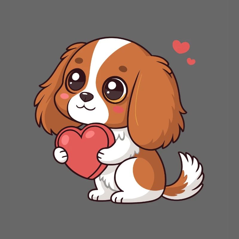 Chiot coeurs câlin cavalier