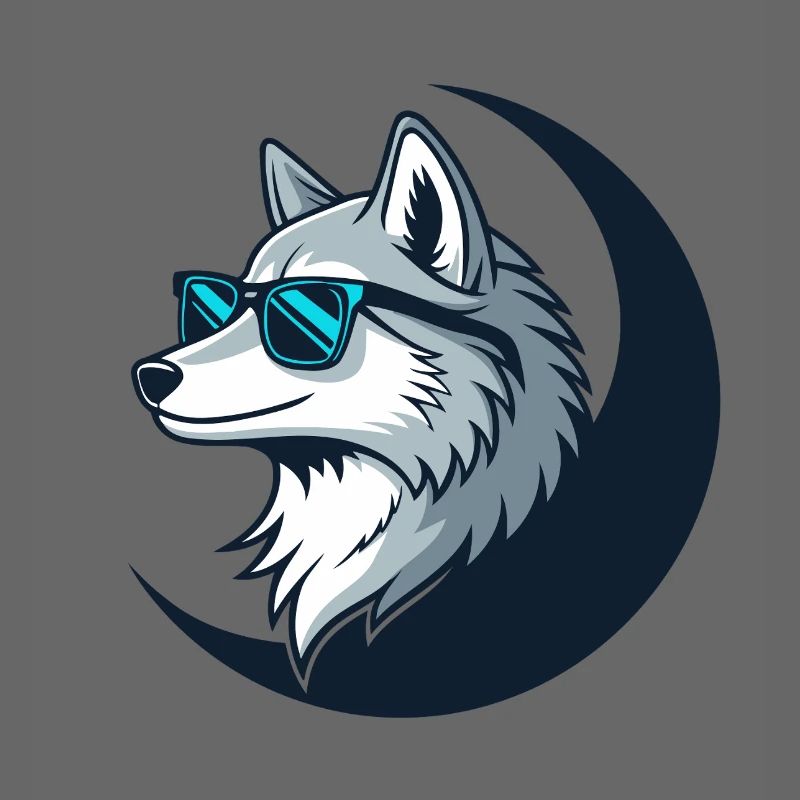 Wolf-Verspielte Sonnenbrille