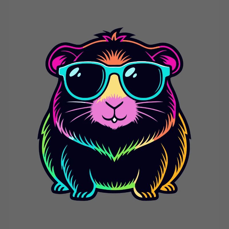 Neon-Regenbogen-Hamsterbrille