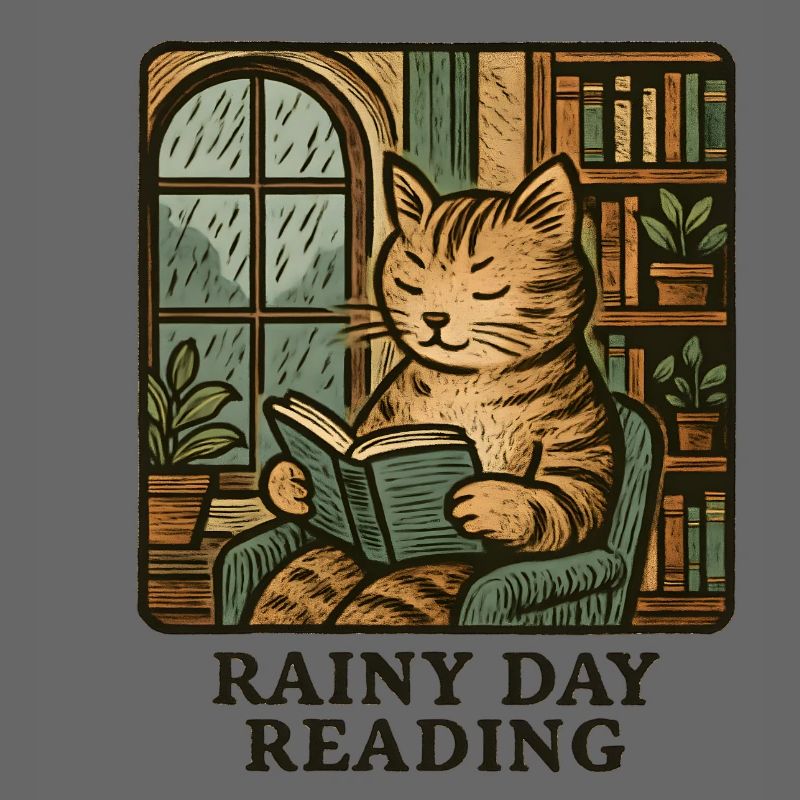 Lecture du chat de pluie