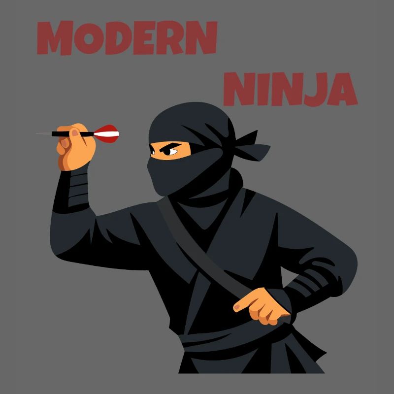 Art moderne de lancer de fléchettes ninja