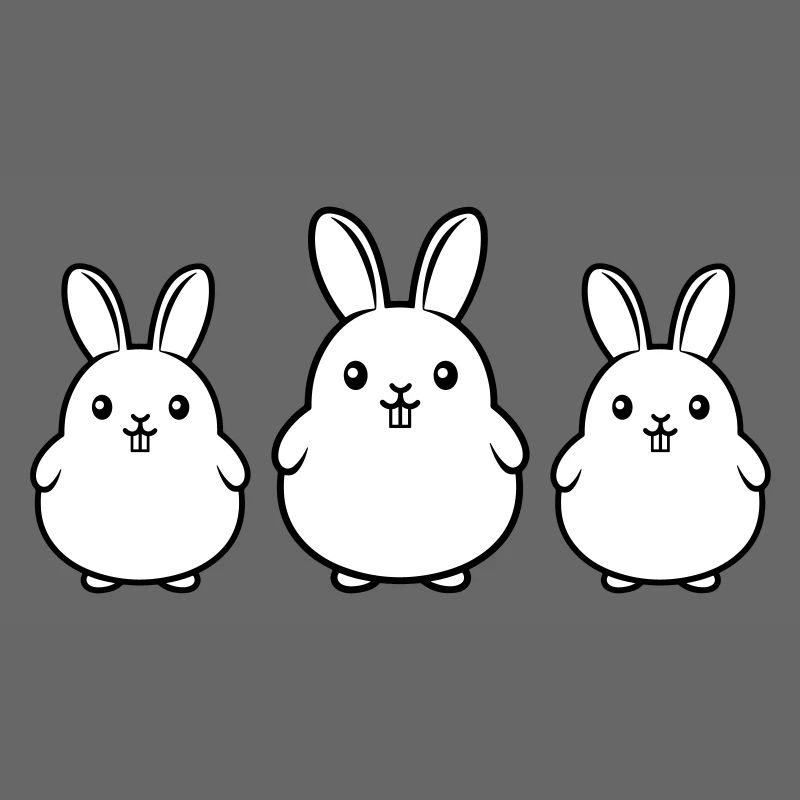 Équipe de lapins Pâques drôle