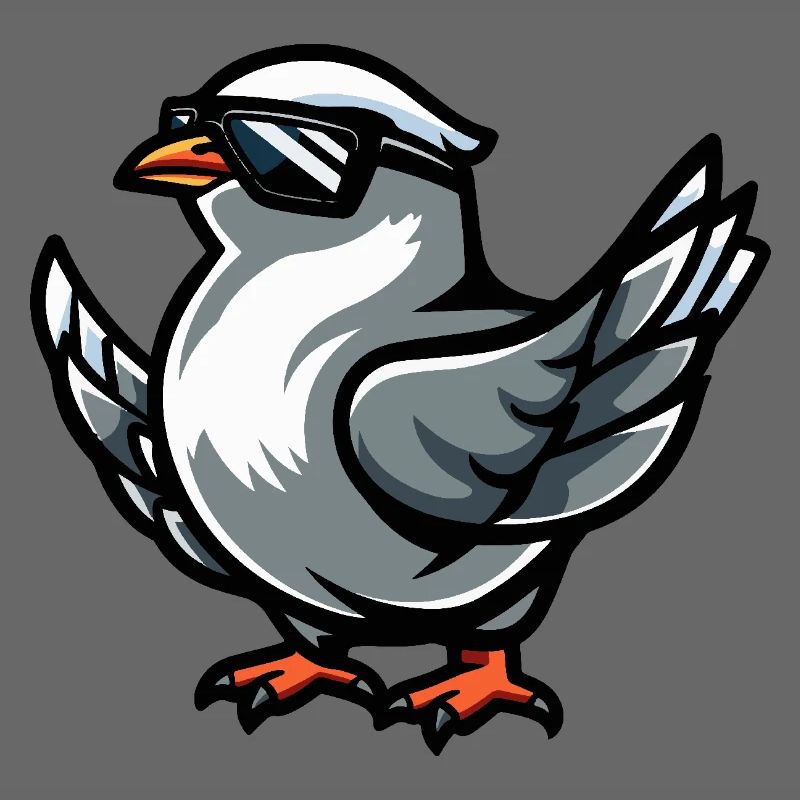Taube Vogel Cool Comic