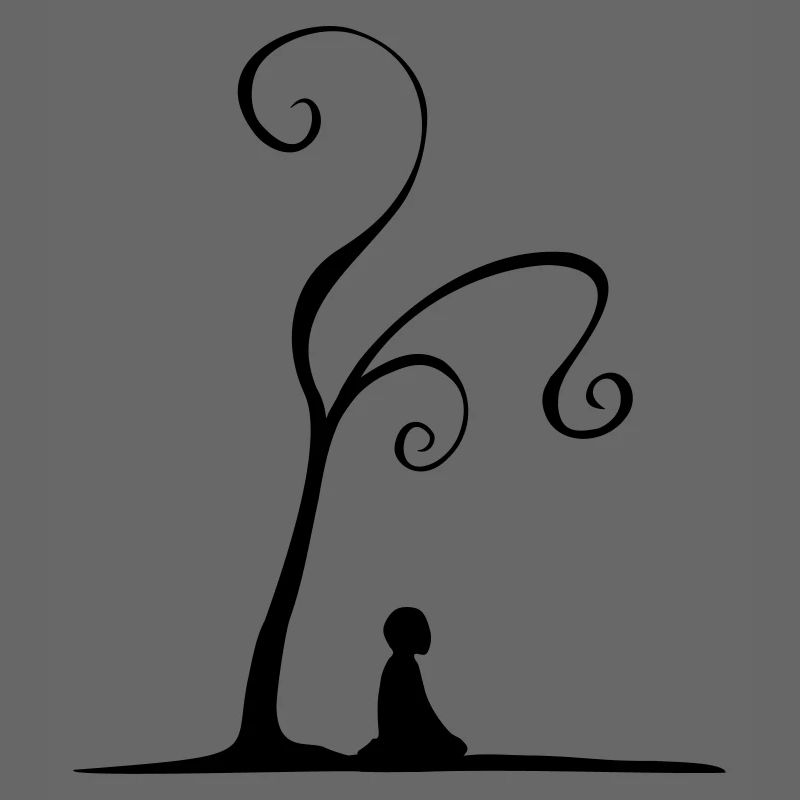 Meditation unter Baum