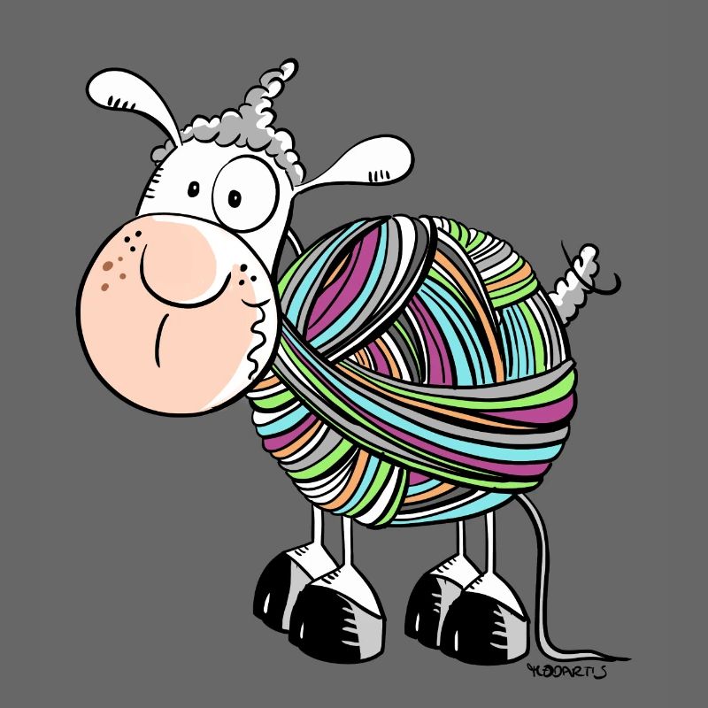Coloured Sheep - Sheep - Comic - wool