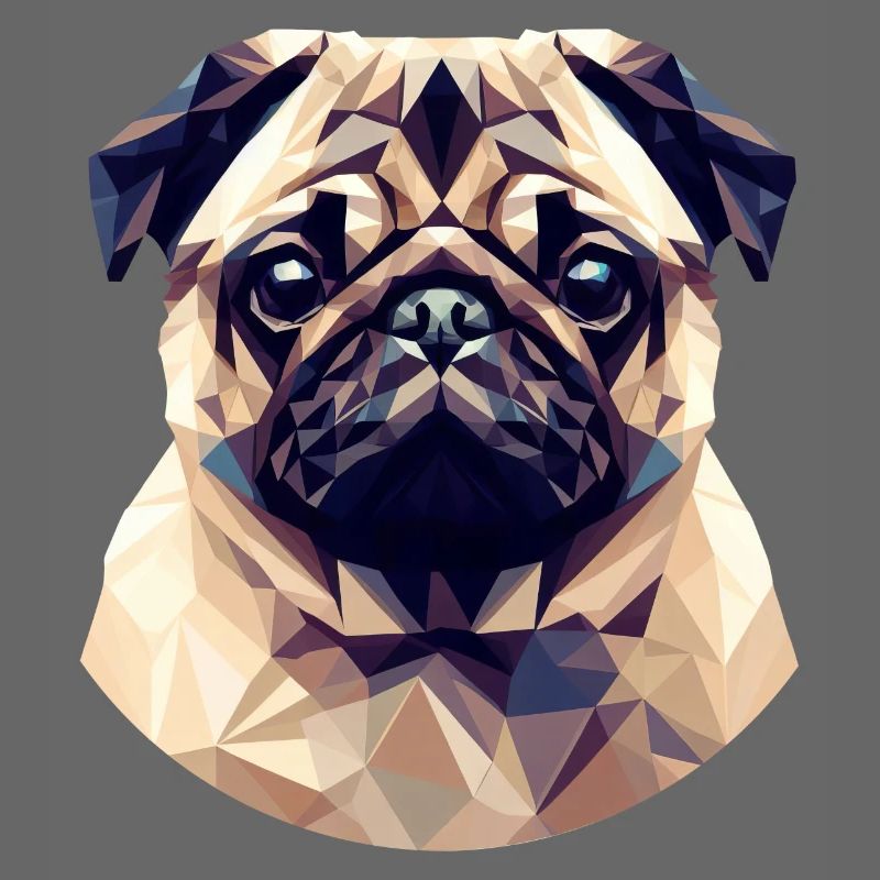 Niedlicher Polygon-Mops