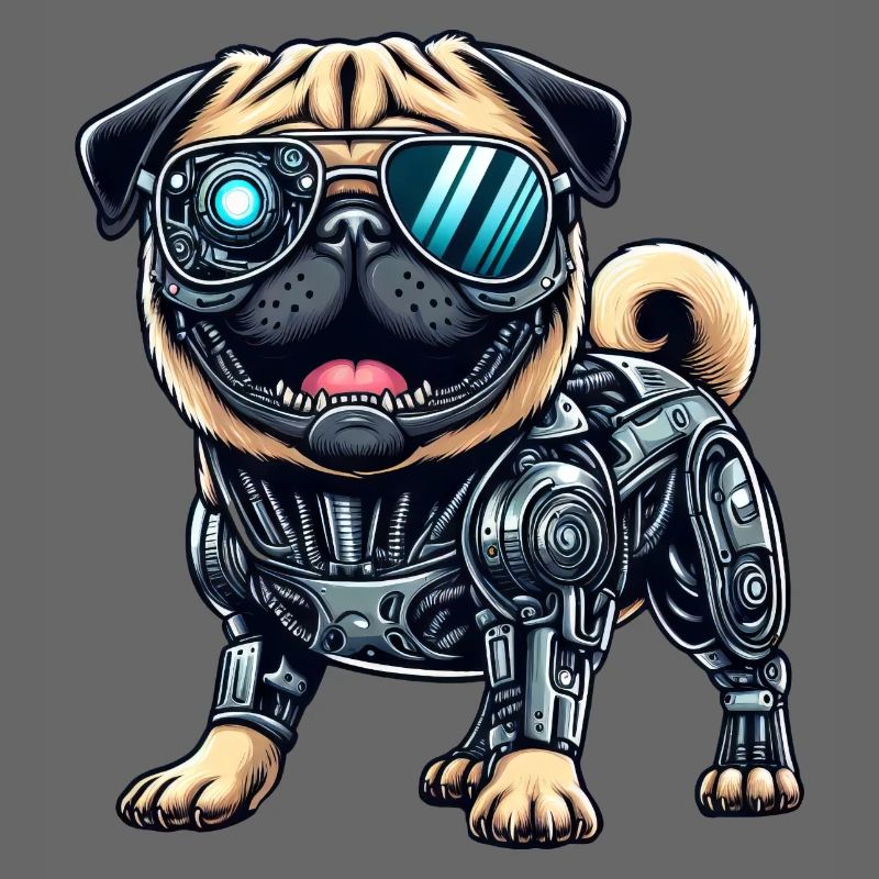 Mops Cyborg - Bionischer Roboter Hund
