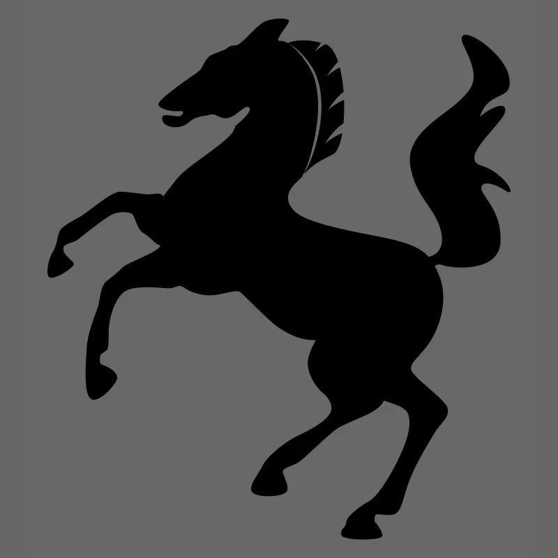 Pferd Symbol dynamisch springend