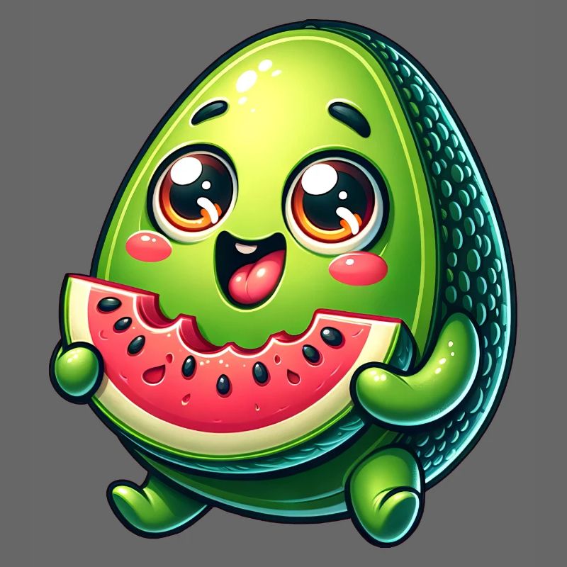 Avocado & Wassermelone Süßes Comic
