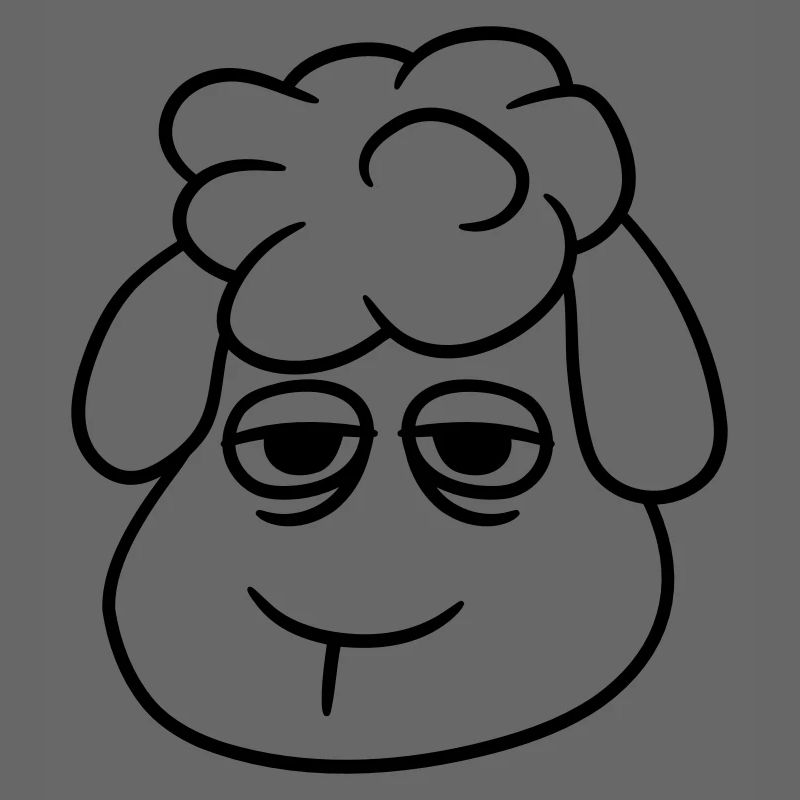 Sheep Tired Bored Blank Look Head Face