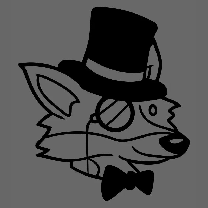 Fox Red Fox Sir Mr. Top Hat Monocle Glasses