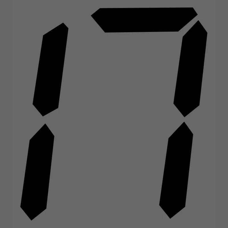 Digital number 17