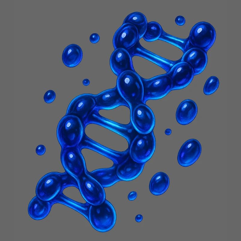 3D DNA Helix Molecule Blue