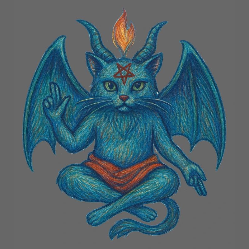 Katze Baphomet