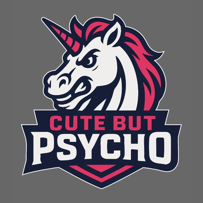Freches Einhorn mit Spruch