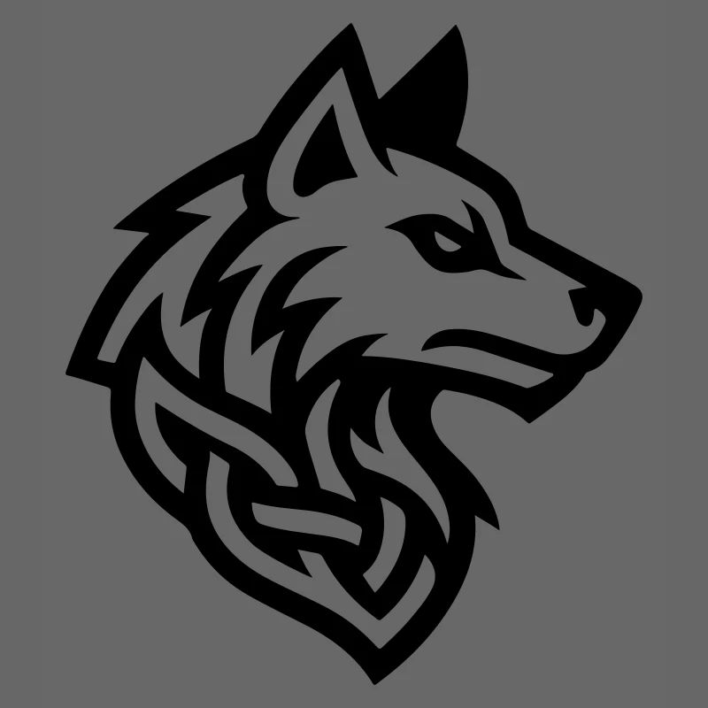 Wolf Kopf Wikinger