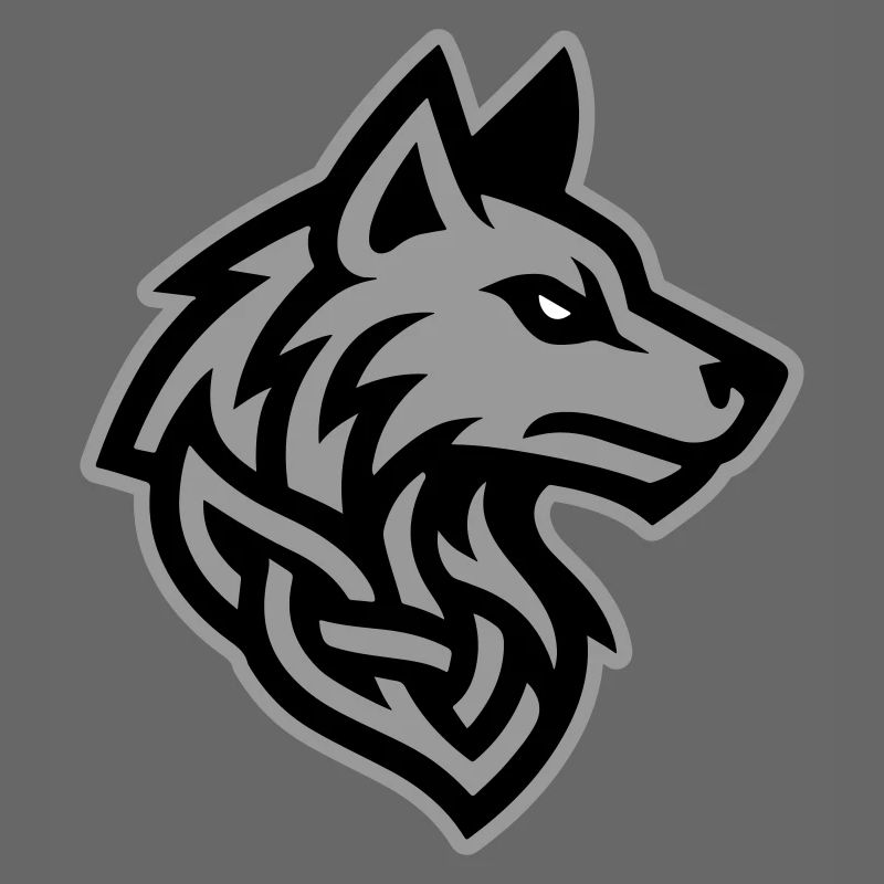 Wolf Kopf Wikinger