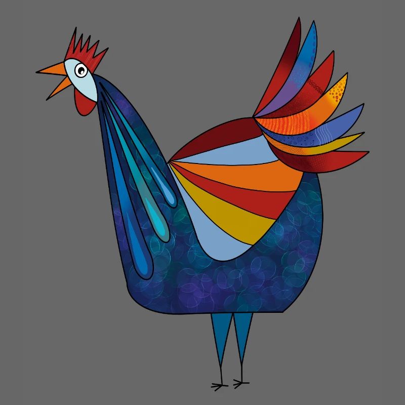 Fans de poulet - Coq - Coq - Poulet fleur - Bio