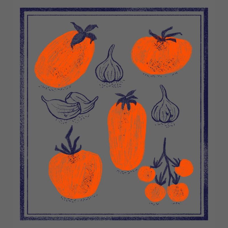 Tomato Bulb Garlic Pattern