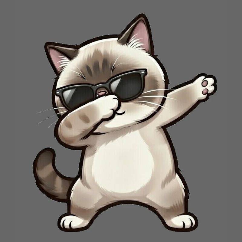 Dabbing Ragdoll Katze