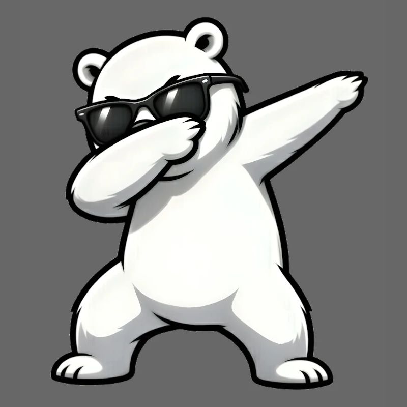 Dabbing Polar Bear