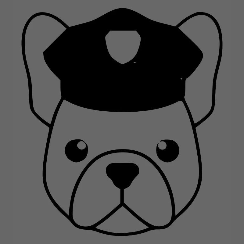 Frenchie cop cop head