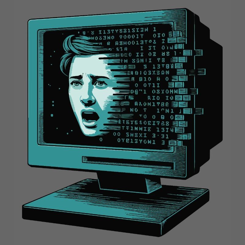 Retro Computer Terror Retroglitch AI