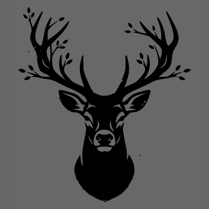 Hirsch Geweih Wald Silhouette