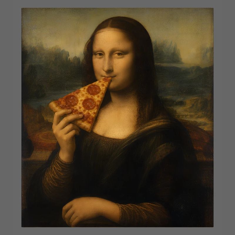 Mona Pizza Leonardo Da Vinci Pizza drôle Mona Li